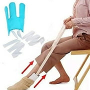 Jnismy Sock Aid Device for Seniors Terry Cloth Sock Helper Aide Tool Easy Sock Threader No Bending Secure Grip Sock Assist Device